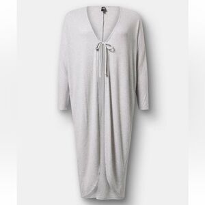 Shimmer Rib Tie Front Lounge Cocoon Cardigan Size 3X NWT!